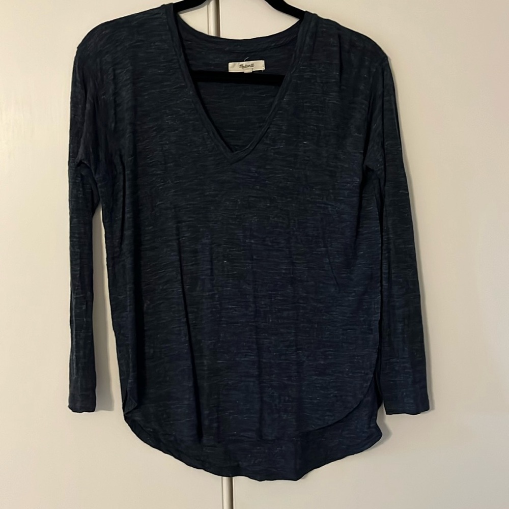 Madewell Navy long sleeve tee xs
